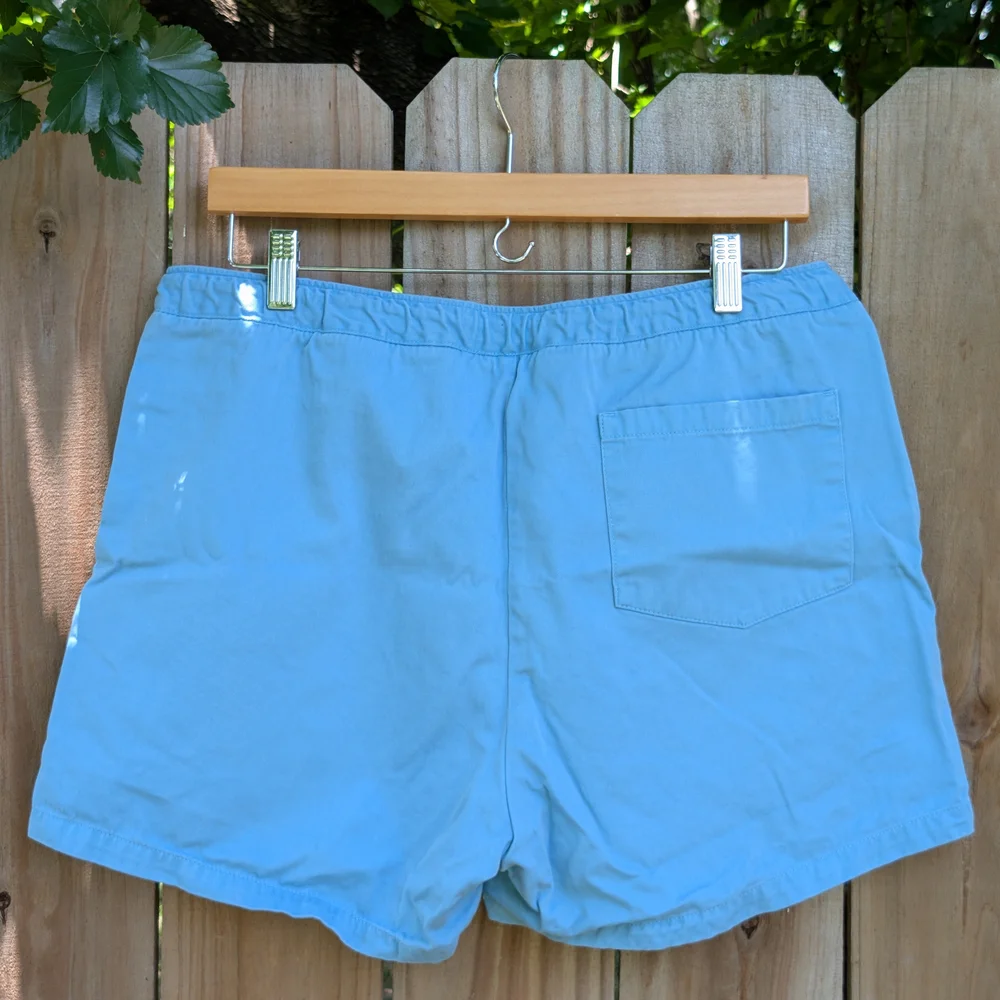 J Crew Blue Tie Waist Cotton Women's Shorts
